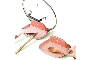 2-Pack Pink Spoon Rest Keeps Kitchen Counters Spotless