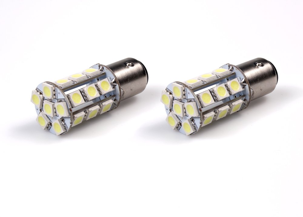 StreetGlow(SGP1157WH) White 1157 SMD LED Brake/Tail Light Bulb - Pair