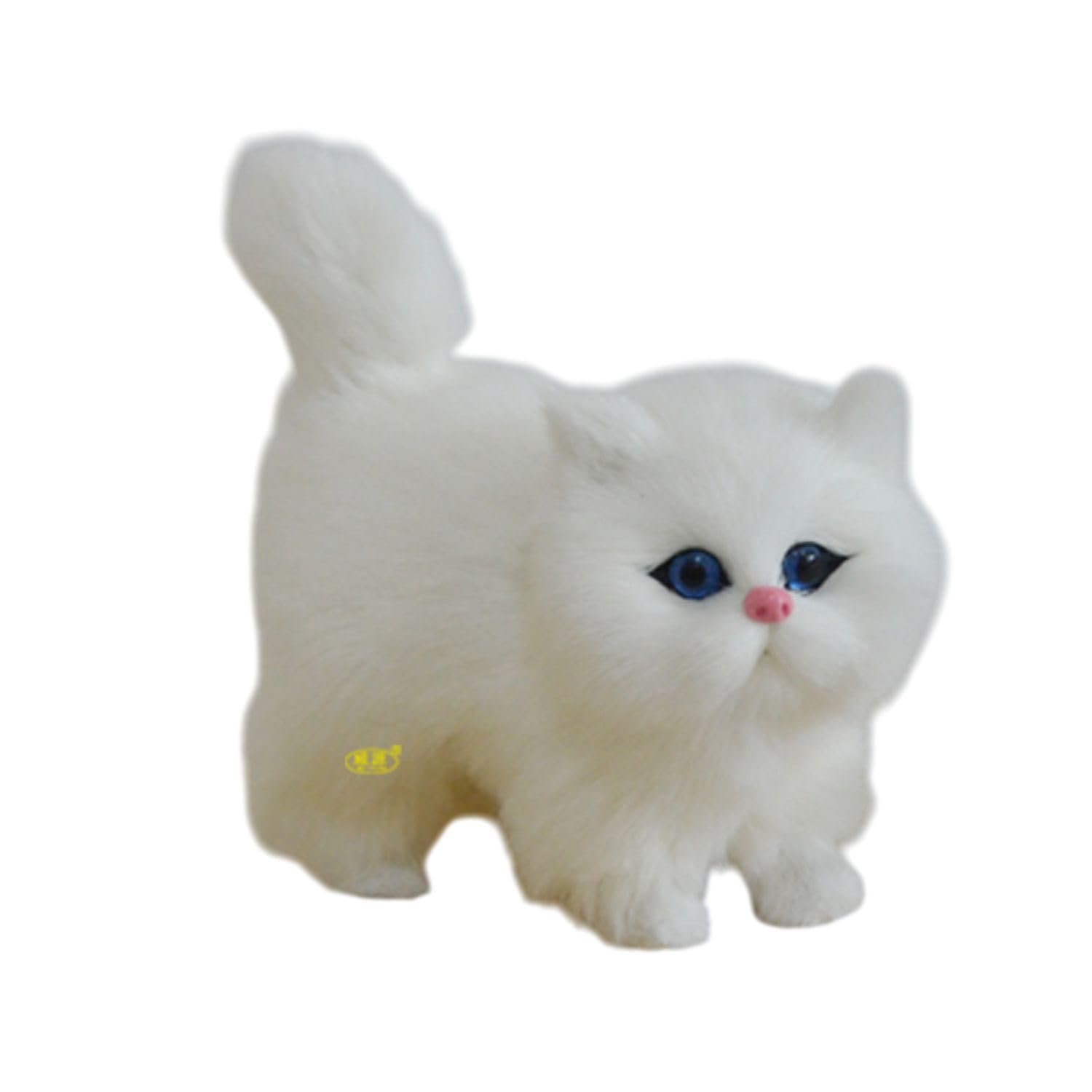 FunBlast Cute Cat Plush Toy with Meow Sound, Toy Accessories for Car Dashboard & Home Décor, Realistic Standing Cat Pet Toys for Girls & Boys, Gift for Kids (White-Random)-image-7