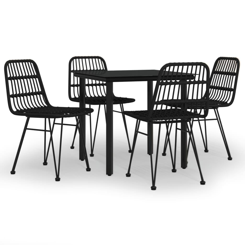 Juego de muebles de jardín de ratán sintético con estructura de acero y ratán sintético para exteriores