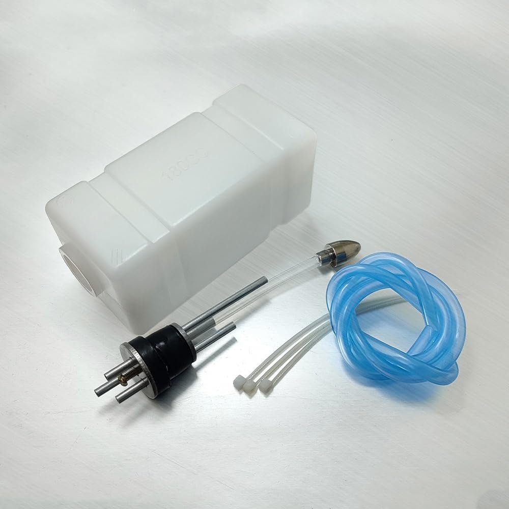 DingMotuo 180ml/258ml Methanol Engine Fuel Tank for RC Model Boat, Plastic Oil Bottle for 18-25 Grade Engines(180ml)