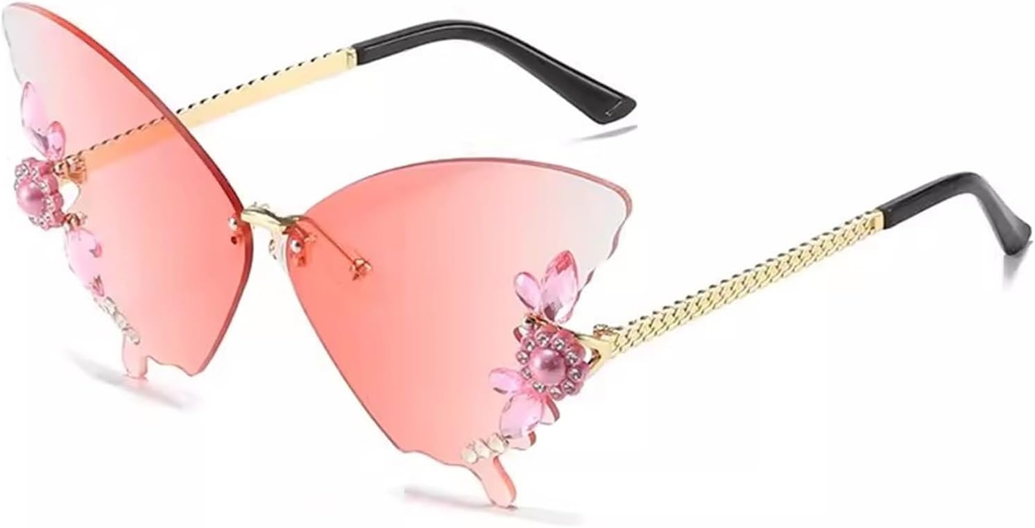 Birthday Glasses for Women Female Inlaid Diamond Shape Temperament Sunglasses Street Party