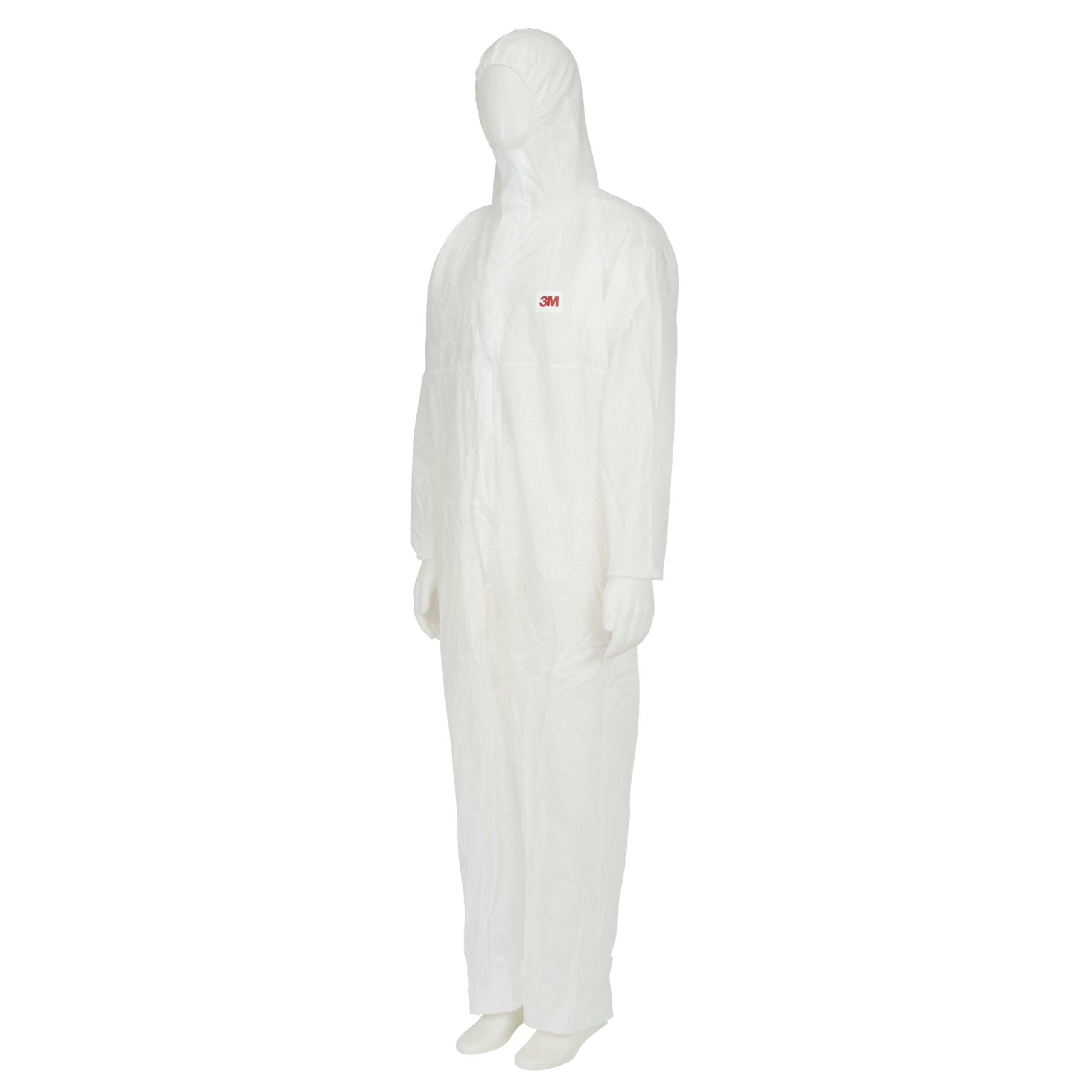 3M 7000089591 Safety Coverall With Cap, In Polypropylene, White, Size M