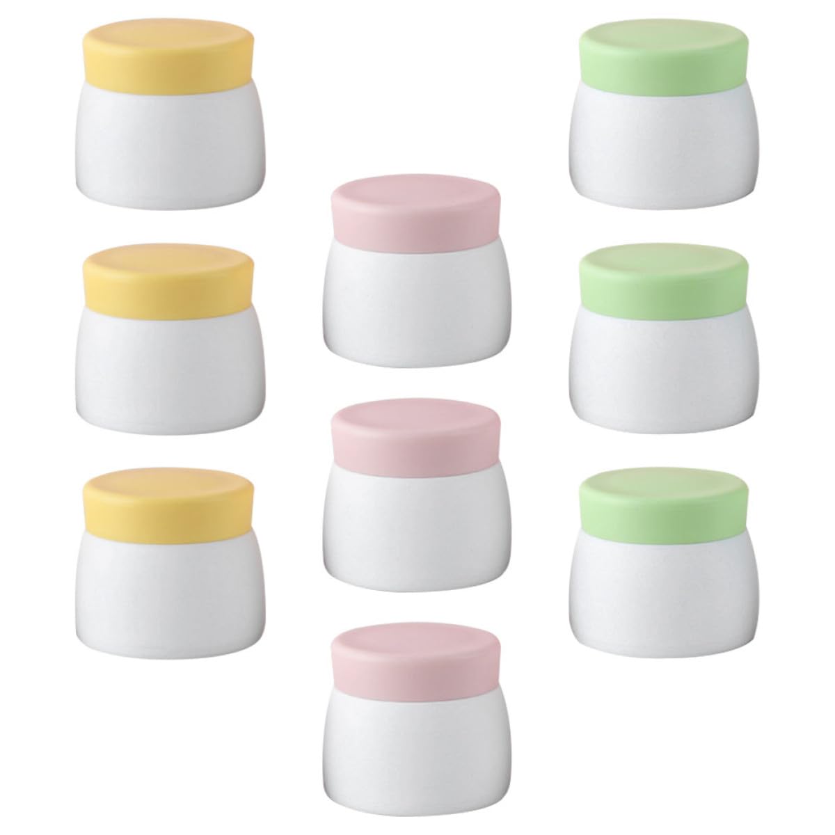 9pcs Facial Cream Jars Set 30g Pp Double-layer Cosmetic Containers with Lid, Travel Makeup Cream Mask Storage Holder for Skincare and Lotion