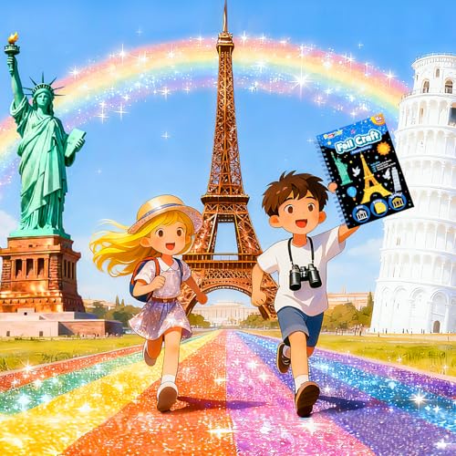 Image of FUNNYB&G Mess-Free Foil Art Craft for Kids Ages 4-10, Kids Birthday Gift