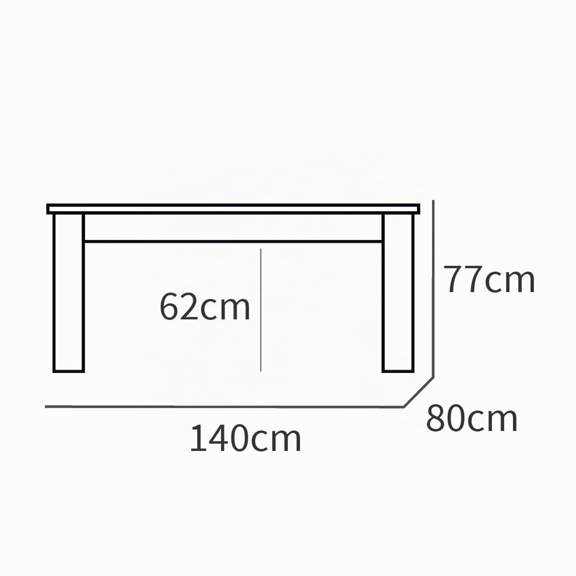 MUEBLES PITARCH | Mesa de Comedor Extensible 140-180 cm, Mesa Salón o Cocina, para 6 Personas, Roble Gold, Rectangular, Moderna, Elegante, Resistente