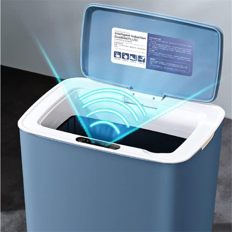 14L Smart Induction Trash Can, Electric Household Trash Bin with USB Charging, Silent and Automatic Opening for Kitchen, Bedroom, Bathroom(Pink)