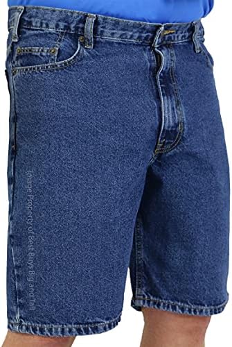 ROCXL Big & Tall Sizes 42 – 72 Men’s Denim Shorts 5-Pocket (Medium Blue, 52, Numeric_52),52 Big