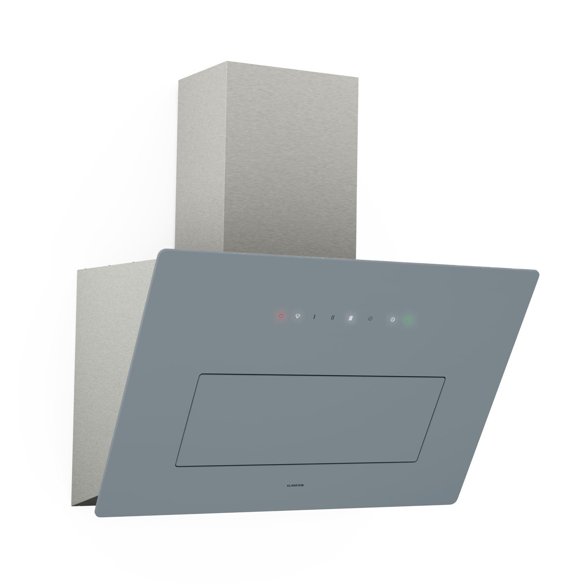 Klarstein Stainless Steel Sleekair Cooker Hood - 60Cm Extractor Hood, 686 M³/H Air Flow, A++ Energy Efficiency, Touch Control, Led Lighting 2700-6500K, Quiet Eco Home Function, Ducted & Recirculating