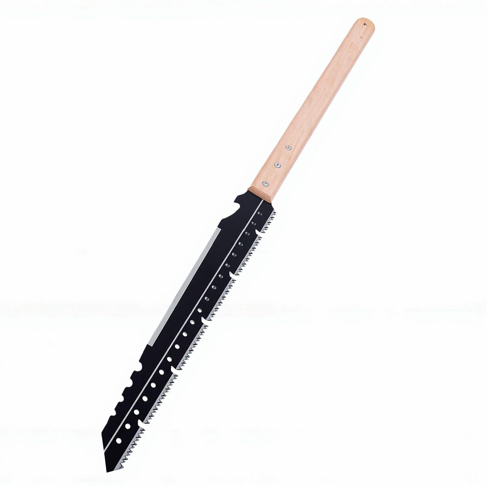 Eujgoov Scie à Main 440mm, Scie Japonaise avec Lame en Acier SK5 et étui en Cuir, pour élagage des Arbres, Jardinage et Travaux Extérieurs
