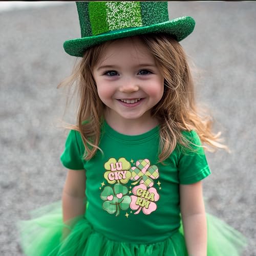 Toddler Girl St Patrick's Day Shirts Cute Lucky Tshirts Cotton Short Sleeve Tees 2-10 Years3