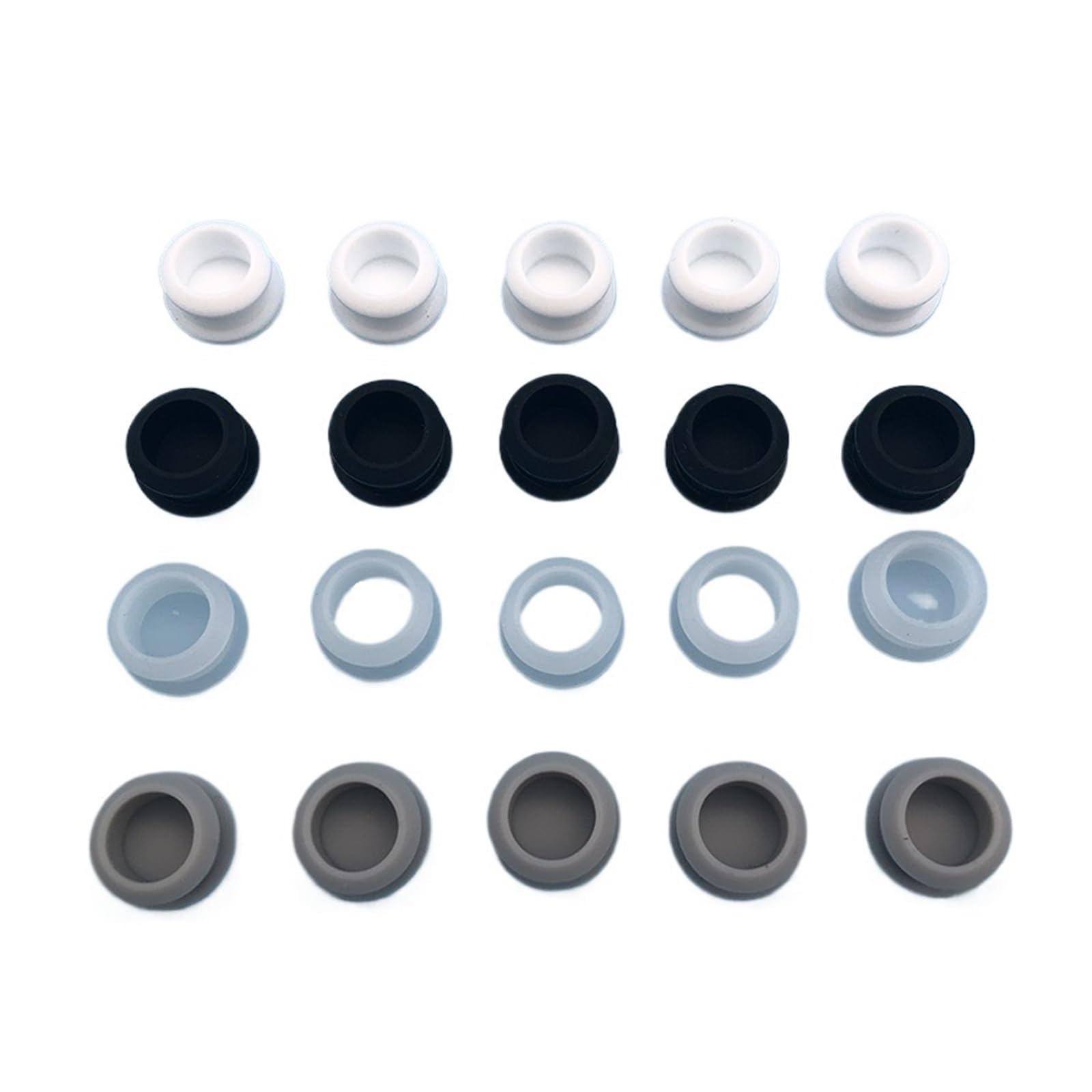 10 sztuk 21 22 23 24 25 26mm wtyczka silikonowa gwint zewnętrzny w kształcie litery T gumowa uszczelka pokrywy końcowej(Gris,16mm)