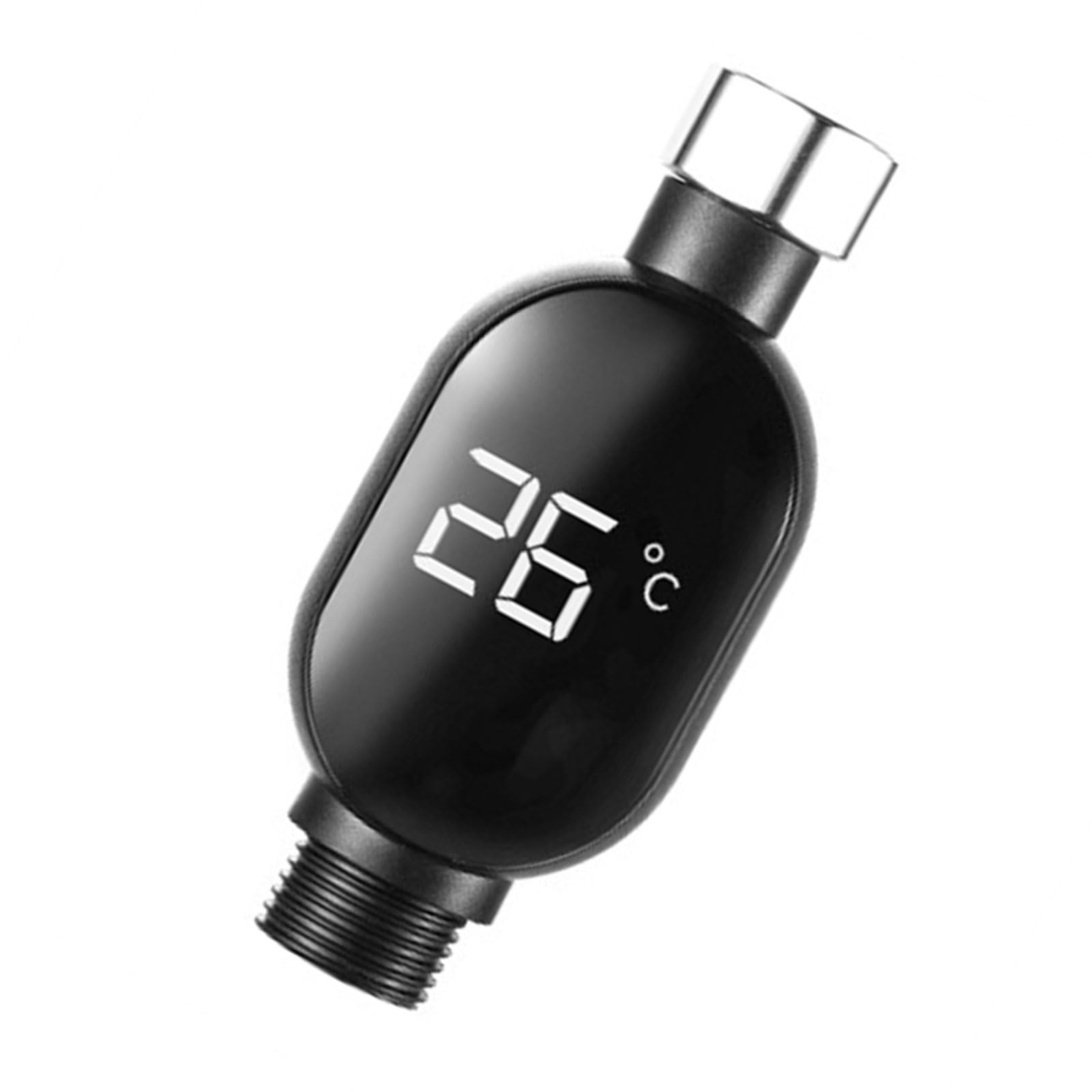 Soffione Doccia Termico a Risposta Rapida Display Monitoraggio della Temperatura Acqua in Reale Robusto Accessorio da Bagno in Acciaio Aggiornamento Automatico della Temperatura della