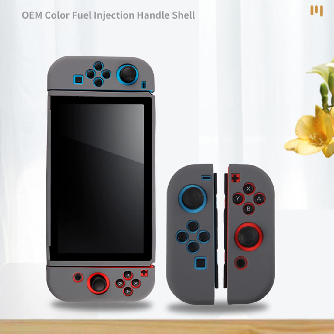 CUZKC Funda Compatible para Nintendo Switch,Matte TPU Funda Protectora Suave Desmontable para Nintendo Switch,Soft Shell Case para Switch Console y Joy-con,Absorción de Golpes y Antiarañazos (Negro)