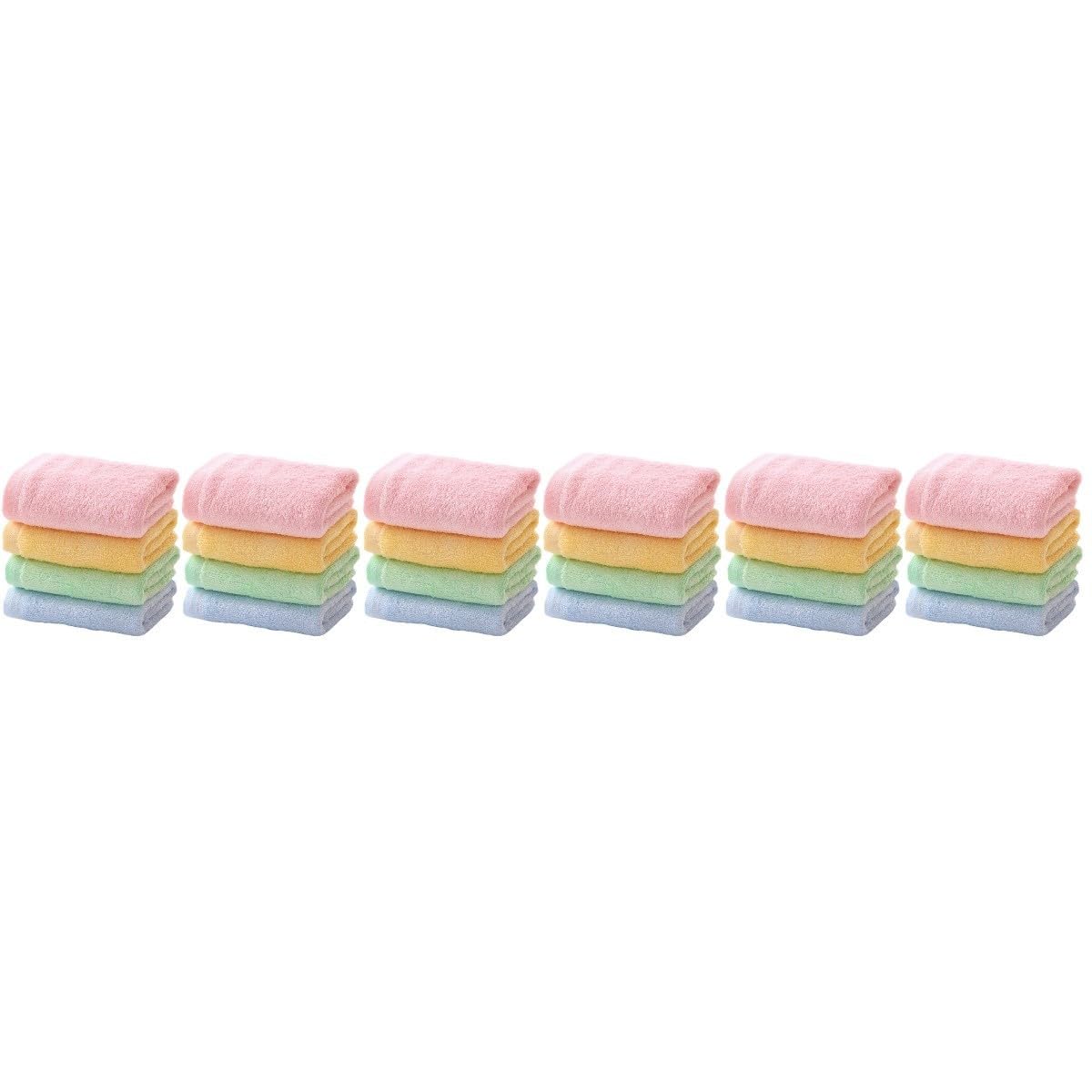 FRCOLOR Lot de petites serviettes pour enfants Couverture de bain pour bébé Serviette de visage pour bébé Serviettes douces et absorbantes Serviettes de cuisine en microfibre avec capuche Serviette