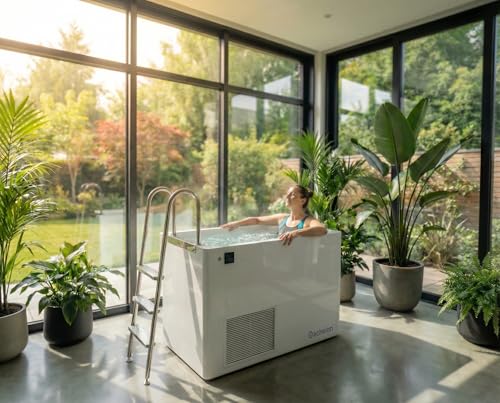 Image of Echelon Step-In Vertical Cold Plunge Tub with Built-In Chiller