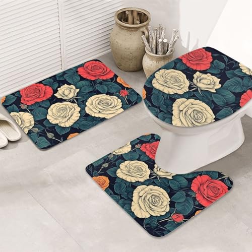 Alfombras de baño antideslizantes de microfibra bohemia lavable a máquina 2