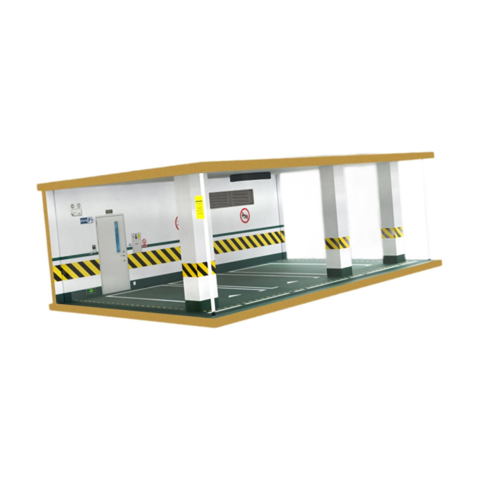 Sharplace Vitrina para Garaje Coches a Escala 1/24 con luz, con Espacio Almacenamiento y Gran Durabilidad. Modelo Garaje con Cubierta