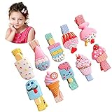 2.Größe:Die Größe der Haarnadeln beträgt ca. 3-5cm, verziert mit Kuchen und Eiscreme, Niedlichen Haarschmuck für Ihre kleine Prinzessin.