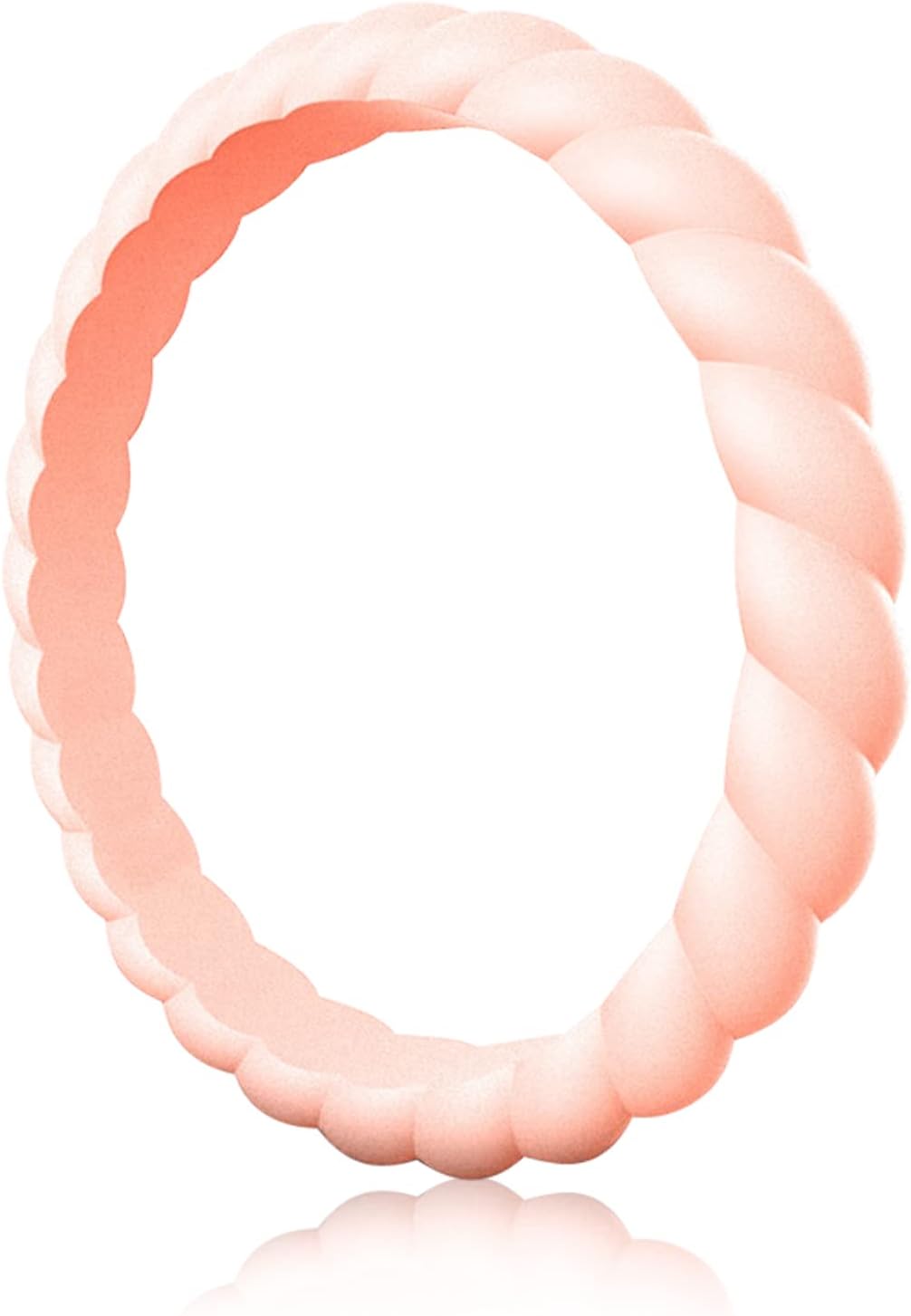 Egnaro Silicone Wedding Ring for Women,Thin and Stackble Braided Rubber Wedding Bands,No-Toxic,Skin Safe : Clothing, Shoes & Jewelry
