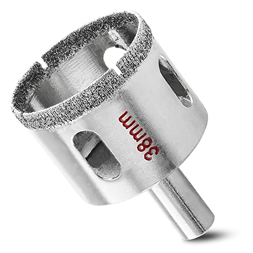 Image of Luomorgo 2Pcs 38mm /1 1 /2 inch Diamond Hole Saw | 1.1 inch Cutting Depth, Diamond Drill Bits, For Glass Ceramic Marble Porcelain Tile, For Granite Quartz Gemstone