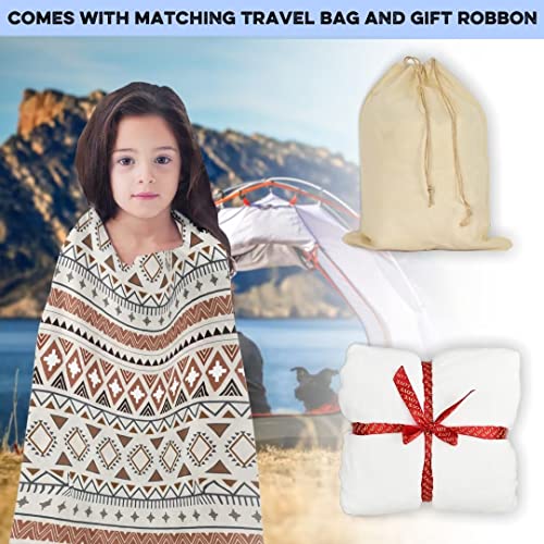 Boho Throw Blanket, Soft Lightweight Bohemian Throw Blankets For Couch, Flannel Fleece Boho Blanket Throw Plush Boho Farmhouse Patterned Blanket For Girl Women Gift Chair Sofa Bed Outdoor Beach Travel #TOP5