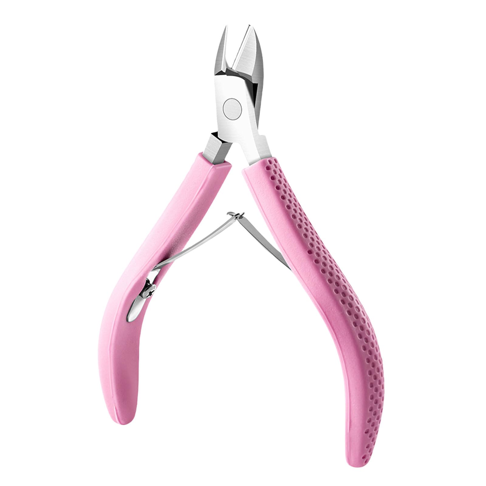 Manicure Cuticle Remover With Full Jaw Rubber Handle Nails Care Cutter Precise Trimming For Salon And Home Use
