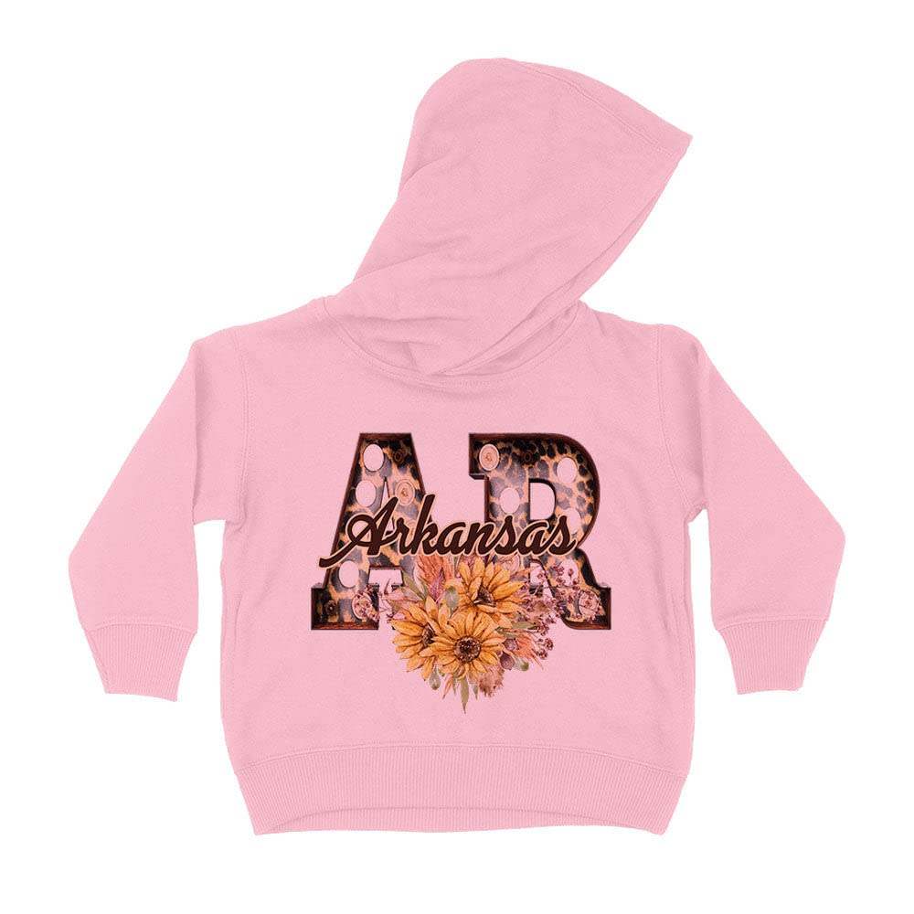Sunflower Arkansas Kids Hoodie Sweatshirt Toddler 4T Light Pink