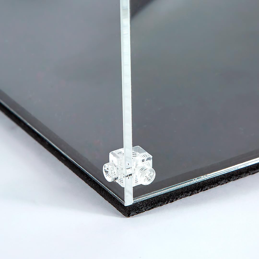 Plexismart - Teca Montabile in Plexiglass per Modellismo e Collezionismo con base in Forex Nero. (PMMA 5mm., 50x25cm h45cm)