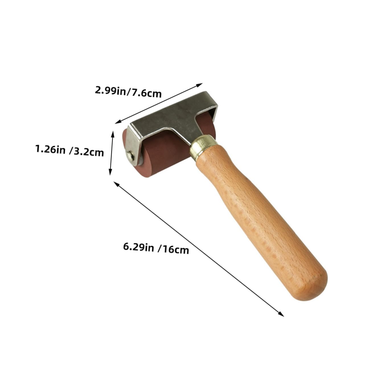 Rubber Roller Tools, 3Pcs Art Craft Brayer for Printmaking Supplies Ink Stamping Relief Printing Materials Print Paint M Width Medium Metal