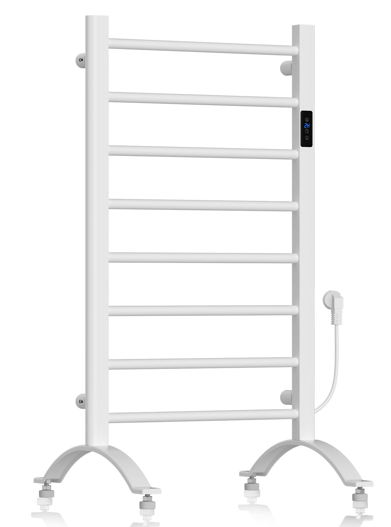 MalTec Grzejnik łazienkowy BH200W elektryczny termostat biały 80/90 x 50 cm LCD timer, wolnostojący, ścienny