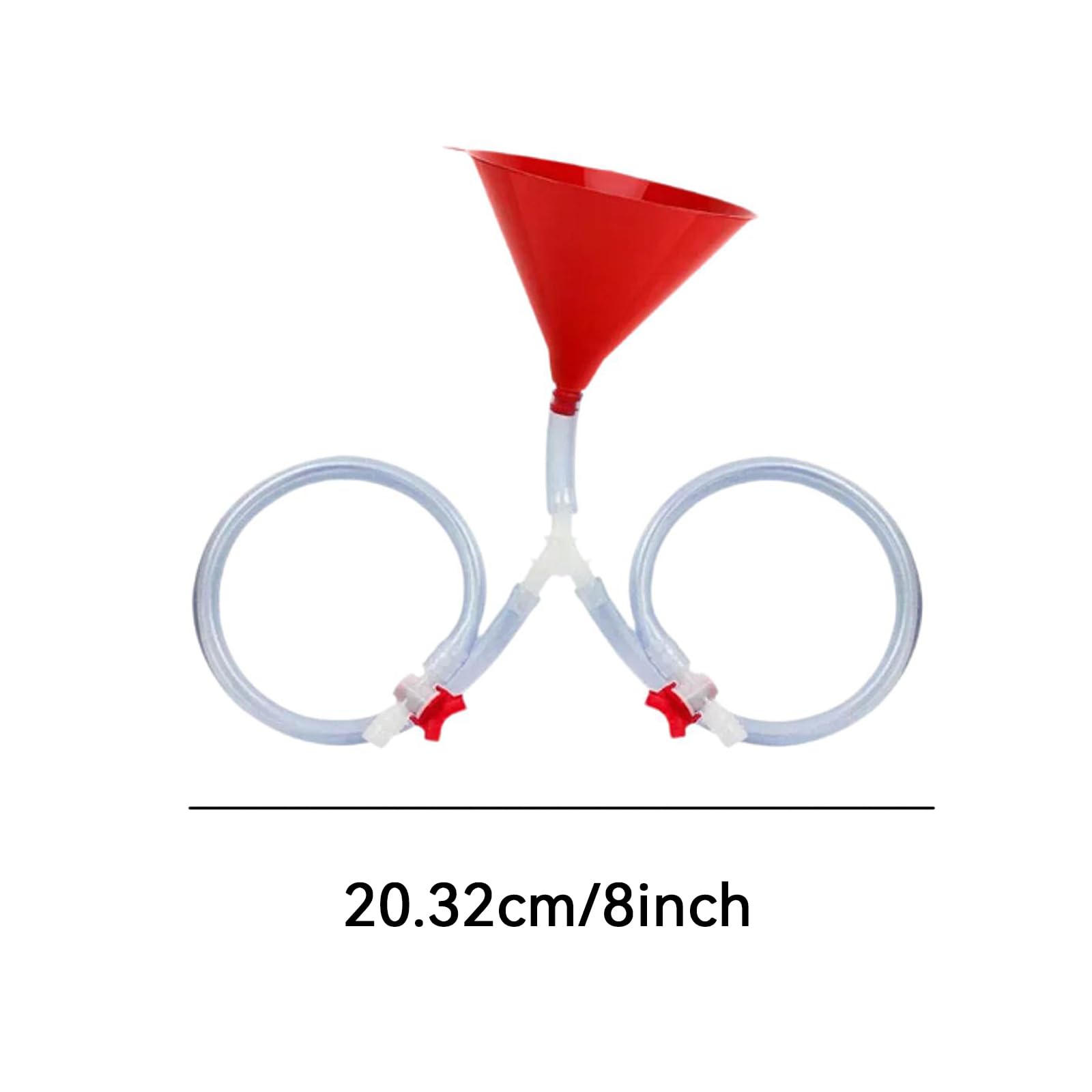 Gralara Biertrichter Bierbong Trichter mit Ventil Eck -Leakproof -Trink Trichter Kompakt für Geburtstag des Frühlingspause Geburtstage, Hochzeiten, Halloween, Festival & Partys, Doppelrohr