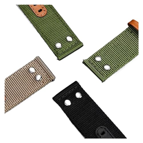 Correa de lona nailon premium compatible con reloj Hamilton 22mm 4