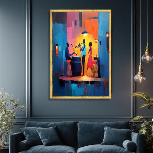 Tableaux sur toile musique déco murale salon sans cadre 50x70 - 4
