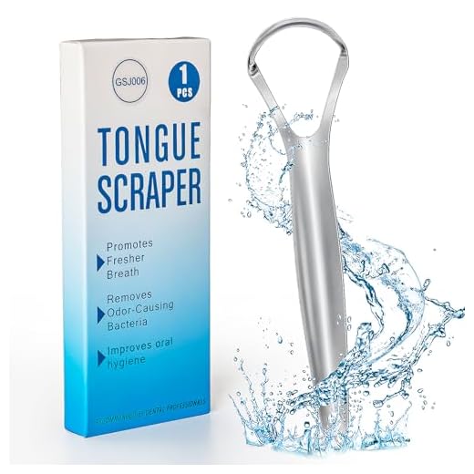 AILE Raspador de língua, limpador de língua de aço inoxidável cirúrgico 100% útil para adultos e crianças, raspadores profissionais de língua de metal com redução do mau hálito, ajuda na sua higiene