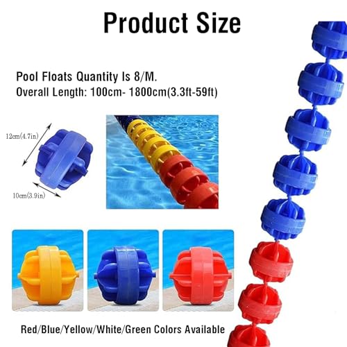 Bouées pour piscines et compétitions avec corde résistante au chlore - 8