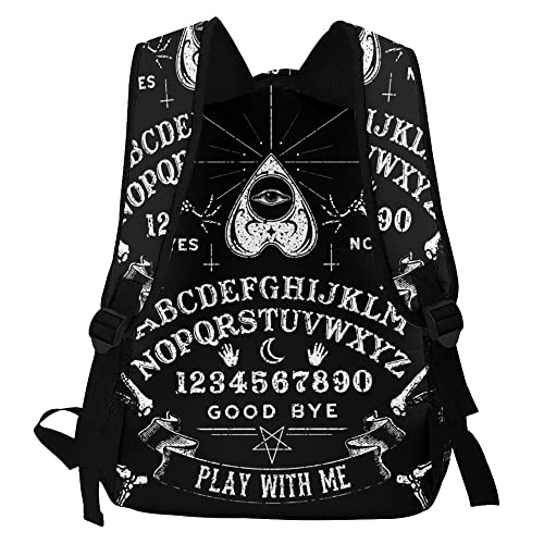 AMRANDOM Unisex Backpack Multipurpose Rucksack Anti Theft Backpacks with Padded Straps Big Capacity Backpack Vintage Skeleton Magic Board Black4