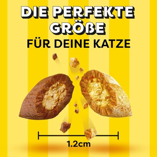 Dreamies Mix Katzensnacks mit Rind & Käse – Außen knusprig & innen cremig – 6 x 60g