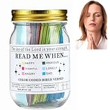 Ermutigende spirituelle Anweisungen: Dies liest mich, wenn Bibelverses die Macht des Bible umfasst. Unsere einzigartigen bunten Karten zur Ermutigung sind handgefertigt. Jedes Glas Gebetsglas hat eine einzigartige Bedeutung. Lassen Sie diese nährende Seele mit Gottes Wort jeden Tag bei Ihnen sein. Diese Bibelverse in einem Glas können eine tägliche Erinnerung sein, treu zu bleiben. Mit unserem christlichen Ermutigungsgeschenk können Sie die Freude mit Freunden teilen.