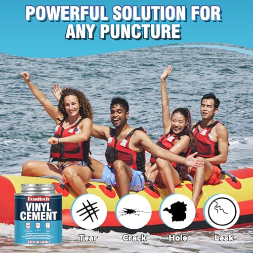 image for Bondtech Vinyl Cement with Brush, Pool Patch Repair Kit High Strength,