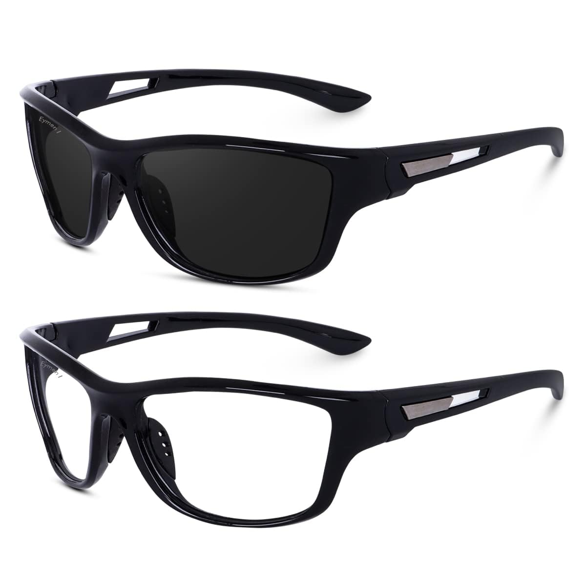 AZ CartWrap Around Vision Sunglasses Fit Over Glasses for Men Women,  Driving Sunglasses UV400 Protection Unisex Eyewear Pack Of