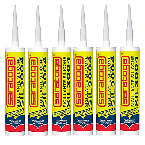 Silicone sigillante trasparente Saratoga - SIL3004-6 pezzi
