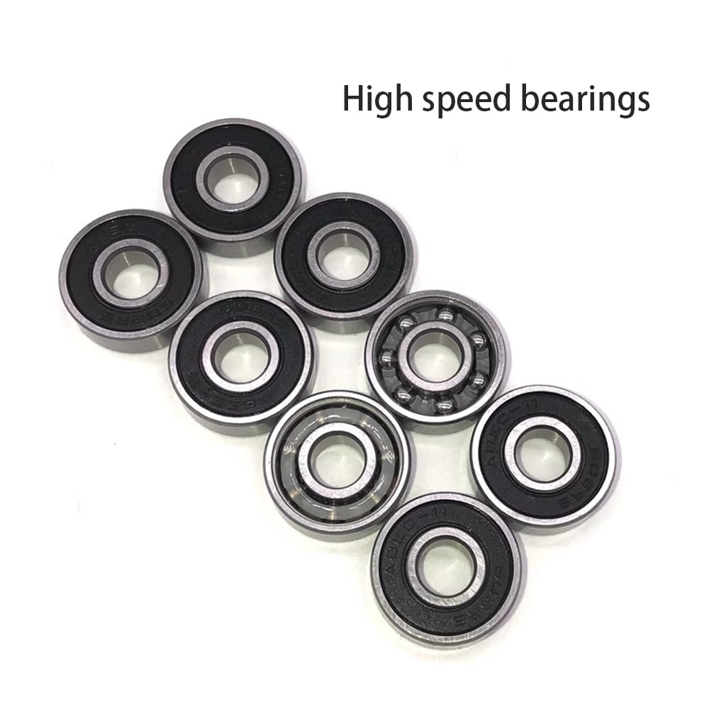 4 Roues de Longboard 78A de 60 mm avec Roulements Outils pour Longboard Skateboard Et Descente (Jaune)