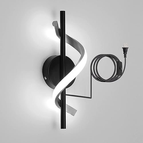 EIDEARAY Modernos apliques de pared lámparas de pared de 9 W lámparas de pared de aluminio LED para dormitorio sala de estar pasillo hotel interior