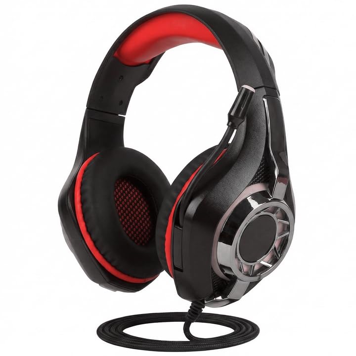 Genérico Cascos Gaming, Auriculares Gaming con Micrófono con Cancelación de Ruido - 2