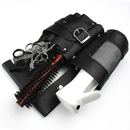 Sac ciseaux coiffure multifonction noir avec compartiments de rangement ajustables