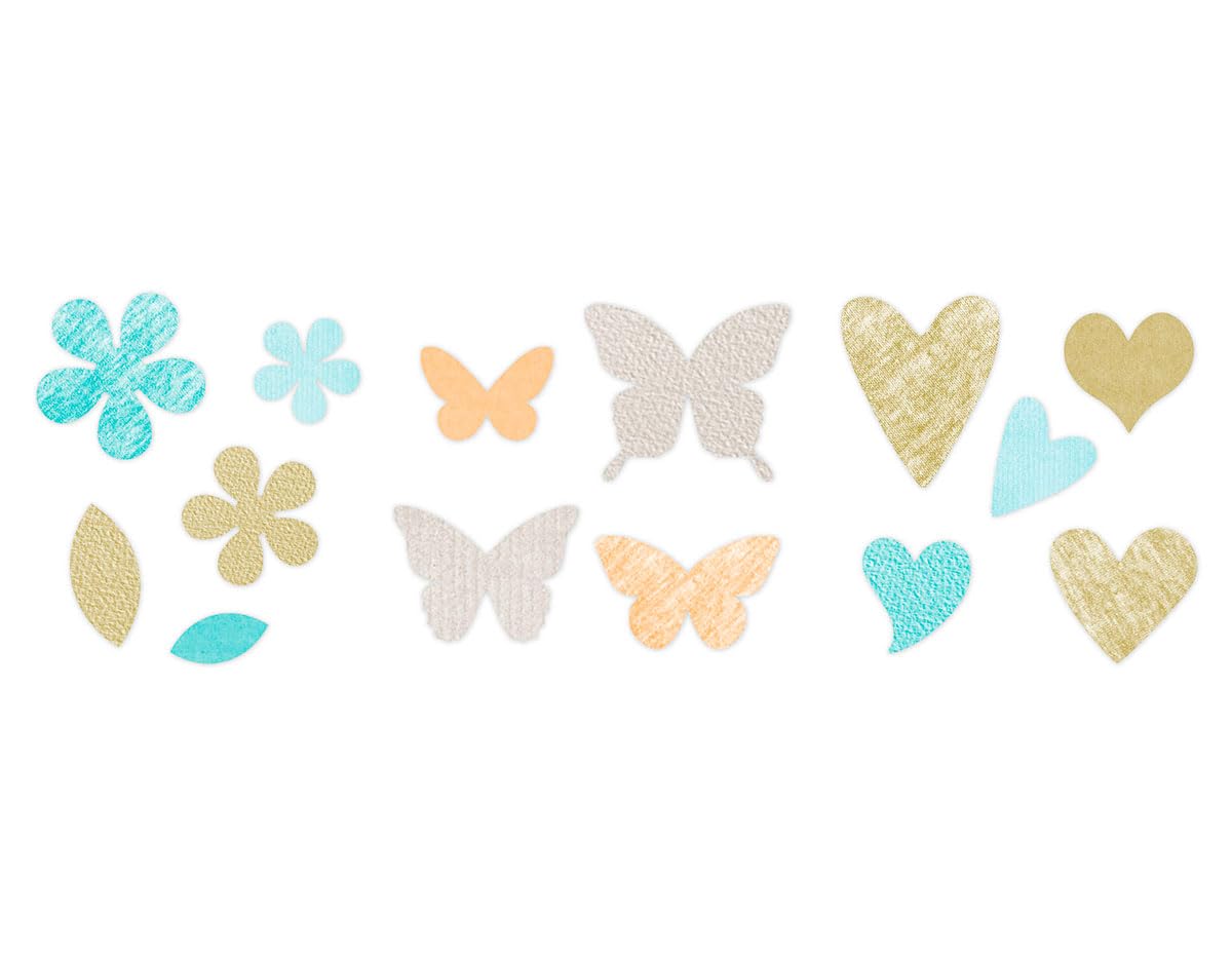 Set 3 Troqueles gruesos ZUG Flores, Mariposas, Corazones Para cortar papel, cartulina, goma EVA, cuero, fieltro, tela. Para proyectos de tarjetería, scrapbooking y manualidades