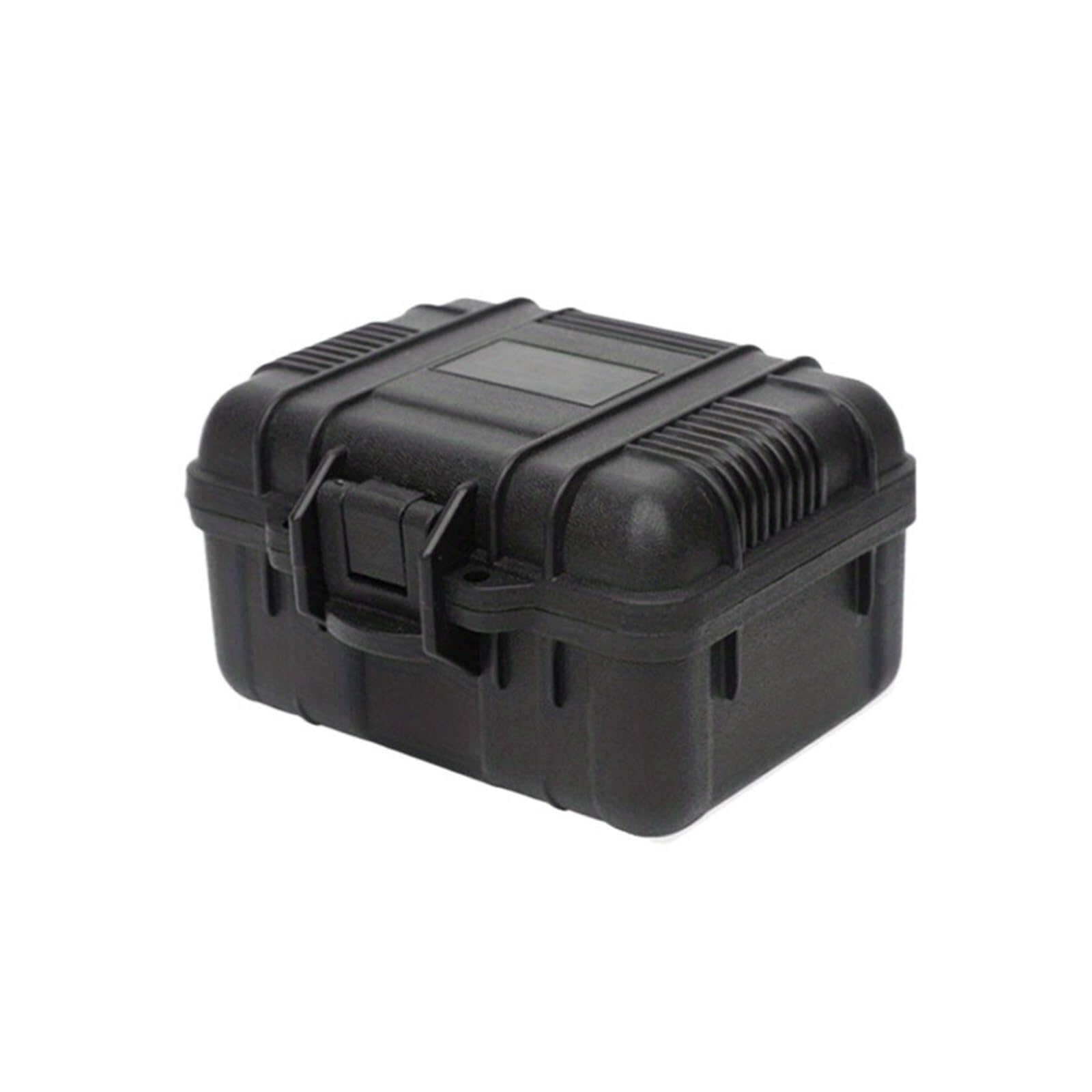 Tool Box Black Hard Shell Carrying Toolbox Shockproof Portable Secure Tool Storage Case(120x85x70mm)