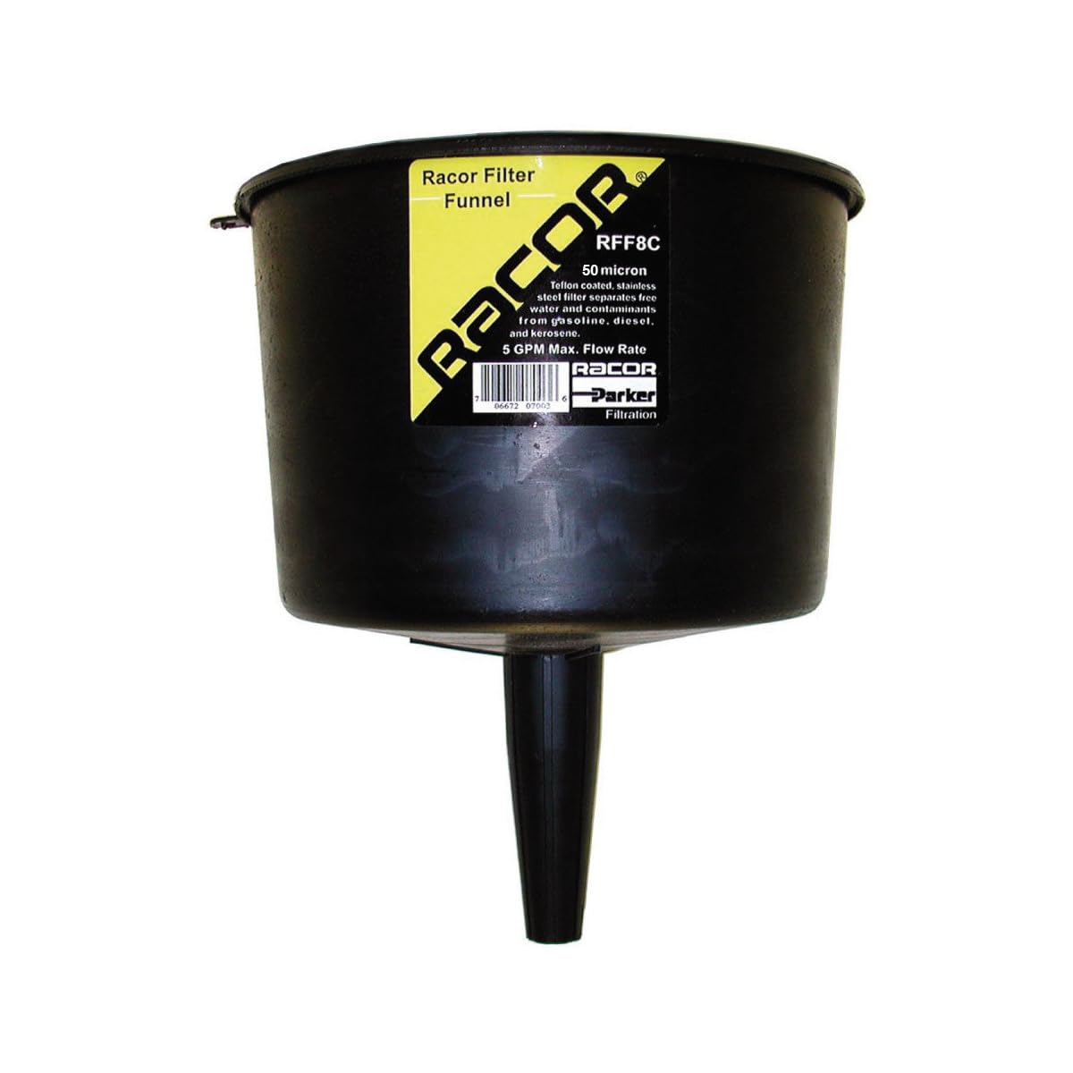 Parker Racor Imbuto Filtrante per Carburante, Diesel, Benzina, 25 l/min | Filtro gasolio, per gasolio e benzina e olio e acqua, portata 18, 9 l/minin, filtrazione 50 micron