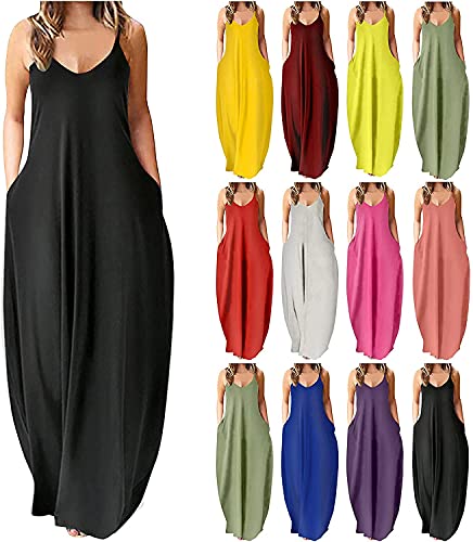 AESO Vestidos femininos de verão plus size Cami Maxi vestido Boho casual praia vestido de festa long